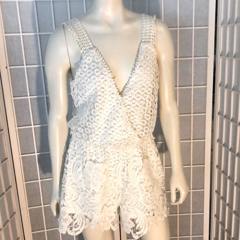 Lace Romper / Beach sz S